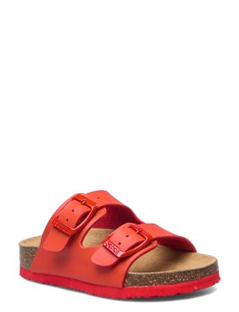 Sl Parrot Pu Leather Red Shoes Summer Shoes Sandals Rød Scholl*Betinget Tilbud
