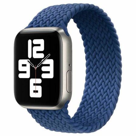 Apple Watch Kompatibelt ARMBAND Elastiskt BLÅTT 42/44/45 mm Blå