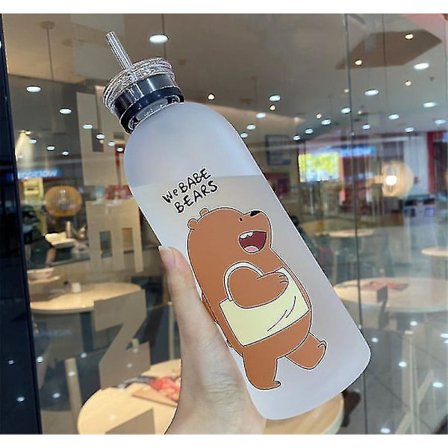 1000ml Plastflaske Tegneserie Frostsikker Lekkasjesikker Kopp
