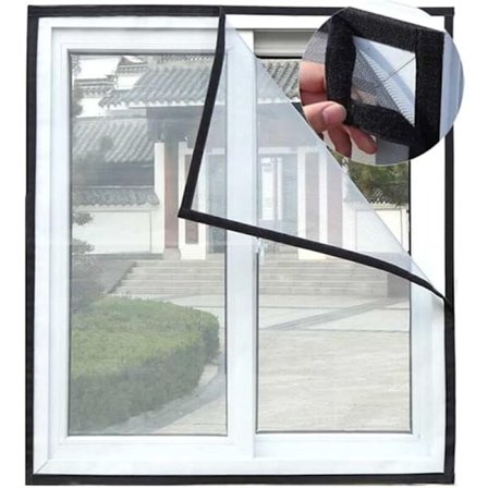 Kattenett, selvklebende vindusskjerm, justerbart insektsnett, transparent nett for katt, myggnett, myggnett 130x150cm