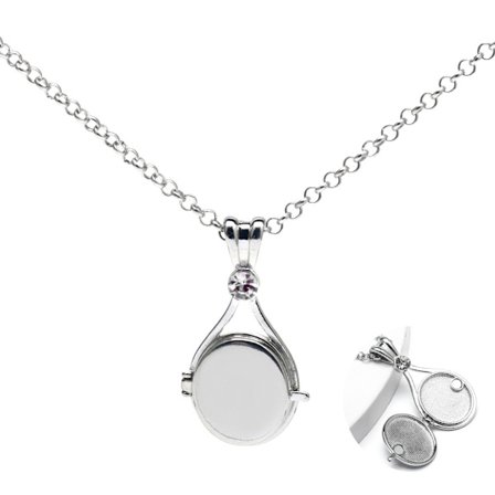 Anime H2o halsband, sjöjungfrusnäcka öppningsbart hänge, present till vänner, vit