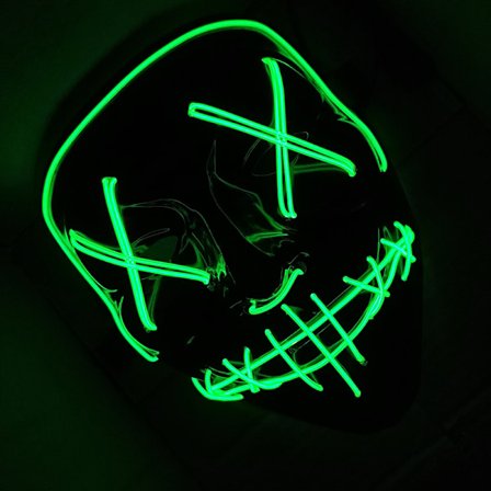 LED Glow Mask EL Wire Light Up The Purge Movie Costume