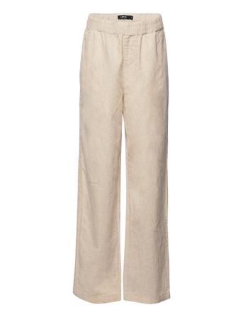 Nlnhill Reg Pant Bukser Beige LMTD*Betinget Tilbud