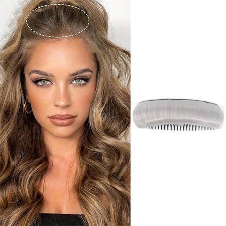 Hårvoluminnlegg med usynlige falske hårklemmer og fluffy puter