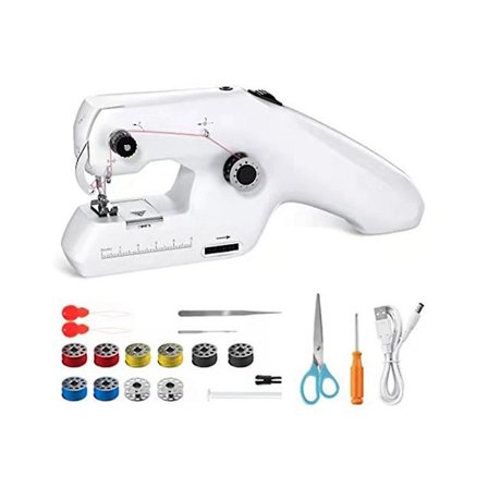 Automatisk handhållen symaskin, mini bärbar symaskin sladdlös symaskin för vuxen D