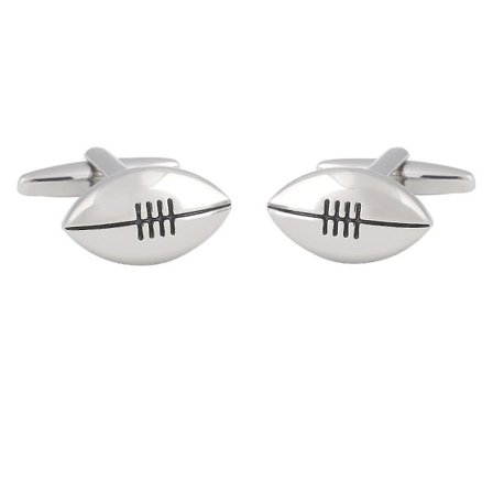 Manschettknappar Rugby 19,5 mm Koppar Silver