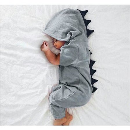 Baby Clothes New Baby Boys Girls Clothes Baby Dinosaur Hooded Jumpsuit Outfits Autumn Winter Kids Clothing