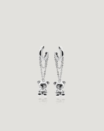 IOAKU BEAR SKELETON HOOPS Sølvfarvet Smykker Pige - Kids Brand Store