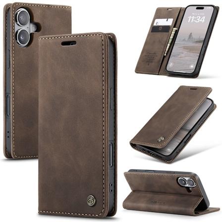 CaseMe Slim Pungetui iPhone 16 Brun