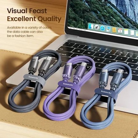 /EA/Extra Stark USB-C till Lightning Laddningskabel 2M Svart