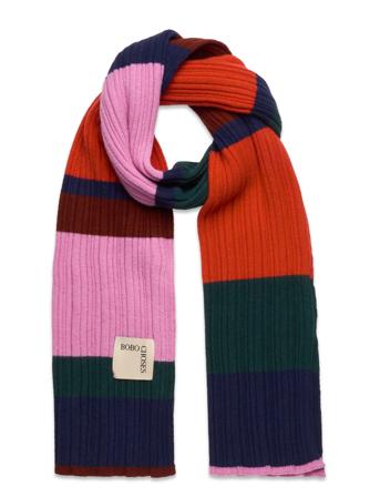 Bobo Choses Multi Stripes Knitted Scarf Rosa