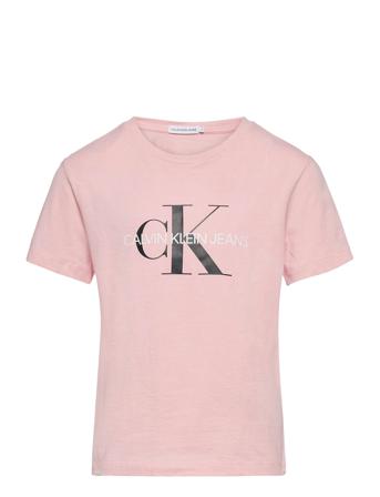 Monogram Logo T-Shirt T-shirts Short-sleeved Rosa Calvin Klein
