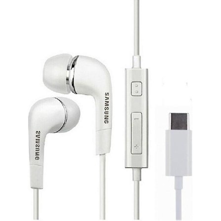 Yhteensopiva Samsung EHS64AVFWE -kuulokkeiden kanssa USB-C In-Ear -kuulokkeet älypuhelimille - Valkoinen