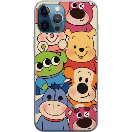Apple iPhone 12 Pro Max Läpinäkyvä kuori Suloiset Disney-hahmot kuten Nalle Puh, Tiikeri, Ihaa, Lotso ja Avaruusolio poseeraavat yhdessä värikkä