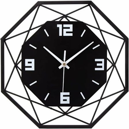 Puinen metalliseinäkello 30cm Hiljainen ei-naksuttava seinäkello Olohuone Makuuhuone Keittiö Toimisto Suuri puinen seinäkello Moderni Vintage 