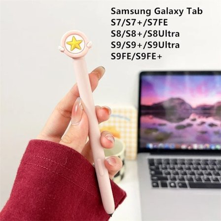Silikon Pennfodral Tablet Touch Stylus Penna Skydd Tecknad Söt för Samsung Galaxy Tab S6 Lite S7 FE S8 Ultra S9 Plus