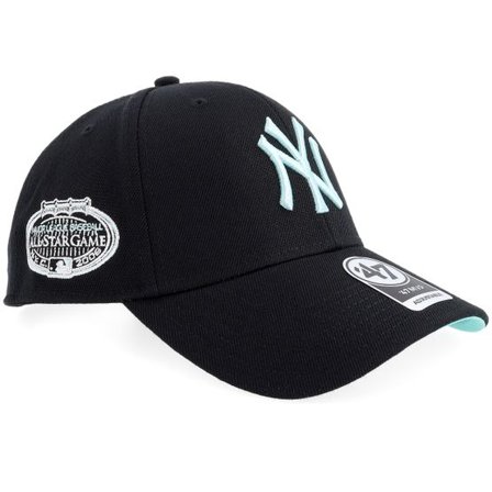 47 Brand - MLB Svart adjustable Keps - New York Yankees MLB Sure Shot MVP Black/Light Blue Adjustable @ Hatstore