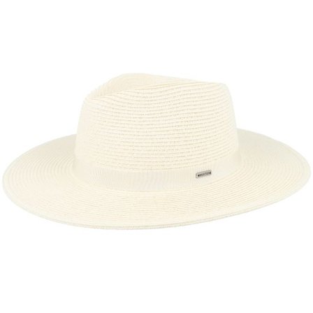 Brixton - Vit straw Hatt - Carolina Packable Travel Bone/Bone Straw Hat @ Hatstore
