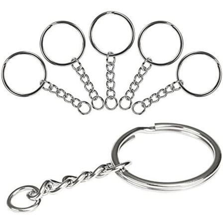 Ringar Och Kedjor I Rostfritt Stål (60 Stycken Med Kedja)