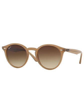Ray Ban highstreet Unisex Sunglasses with a frame made of propionate in beige and plastic lenses in brown gradient