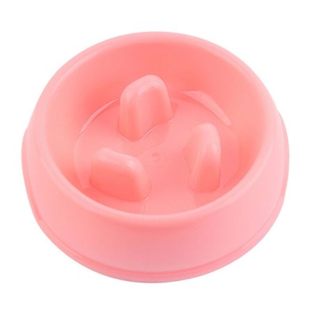 Kattmatningskål Anti-Choking Slow Food Bowl Rosa L KLB