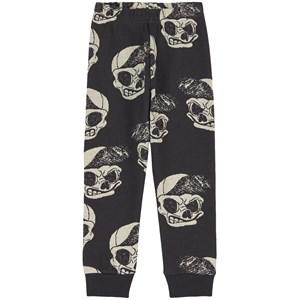 Kids - MAINIO Stretch Limo/Silver Green GOTS Skully Sweatpants 98/104 cm - Bottoms - 98/104 cm - Grey
