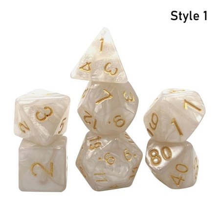 7 kpl / set DND Dice Polyhedral Dice STYLE 1 STYLE 1