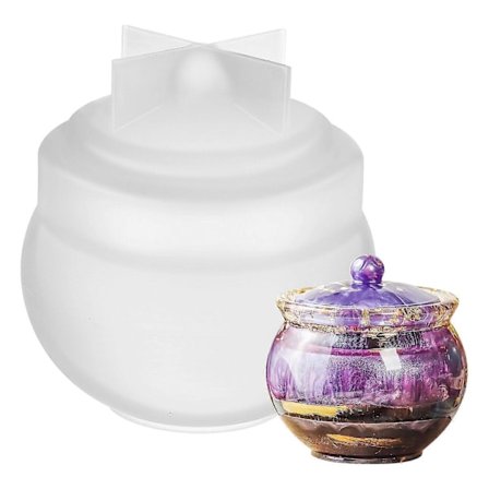 Hartsi Purkkimuotti Purkit Silikonimuotit Purkkimuotit Epoksihartsille Säilytyspurkkimuotti Kannella Epoksi Silikoni Valumuotti Säilytyspullolle