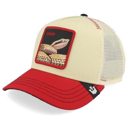 Goorin Bros. - Beige trucker Kasket - The Venom Snake Fab Farm A-Frame Trucker @ Hatstore