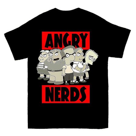 Rolig The Simpsons Angry Nerds Röd T-shirt