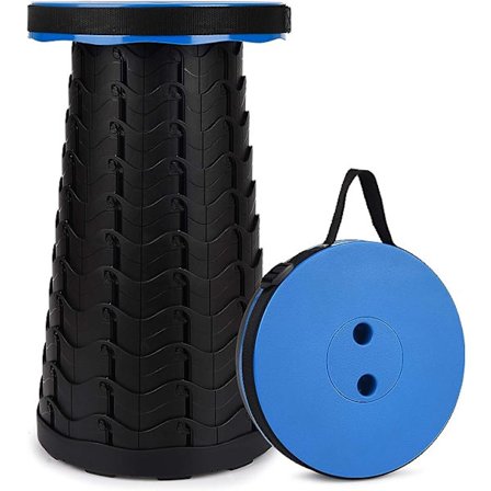 Max belastning 397 LB, bærbar sammenklappelig skammel, anden generation sammenklappelig skammel, camping skammel til fiskeri/grill/indendørs/udendørs 