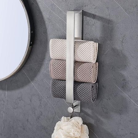 Självhäftande handdukshållare utan borrning i rostfritt stål för