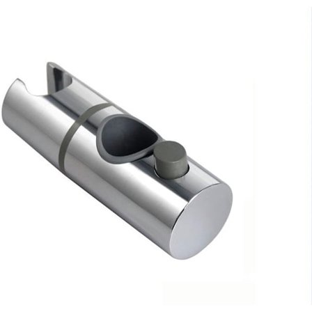 Glidestang til brusebad 24 mm diameter sølv justerbar universel med håndbruserholder nem montering