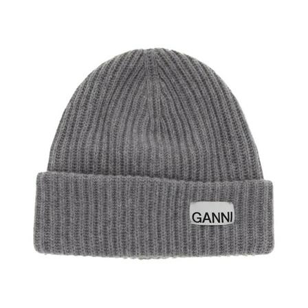 Ganni, Beanies Grijs, Dames, Maat:ONE Size