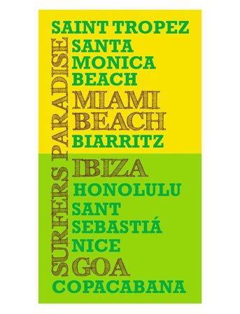 Bercato | Towel Printed Surfers Paradise | 76X152CM