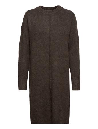 Vifunkla O-Neck L/S Knit Dress Brown Vila
