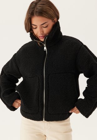 ONLY Onlaspen Life Teddy Jacket Black Klær