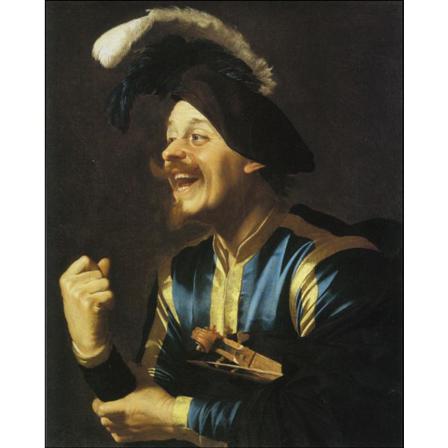 Merry Musician With Violin Under Arm, Gerard Van Honthorst Brun