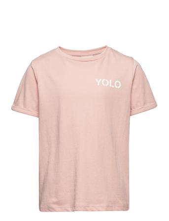 Kognaomi Print Ss Tee Ot Wvn Pink Kids Only