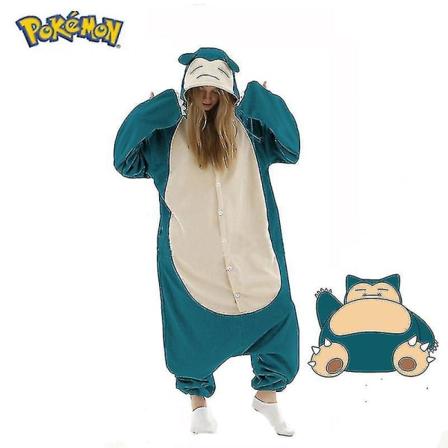 Onesie Squirtle Cosplay Kostyme Pyjamas Julenisse En-delt Kigurumi Helkropp Pijama Anime Nattøy Nyttårsgave Høy Kvalitet Snorlax pajamas L