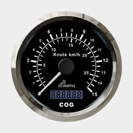 GPS-logg 15 knop svart Silverline