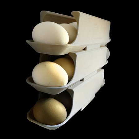 Stapelbar ägghållare Kylskåp, äggdispenser automatisk rullbricka
