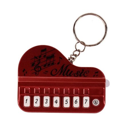 Piano nøkkelring Elektronisk Keyboard Keychai RØD RØD