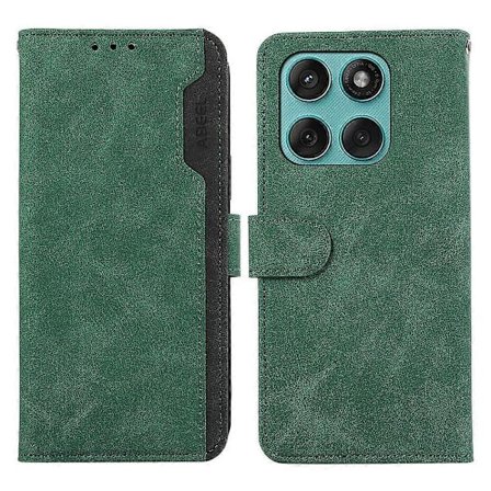 Kompatibel med Motorola Edge 60 Fusion 5G Deksel Fargespleising Lær Flip Telefondeksel RFID-blokkering-lingling}