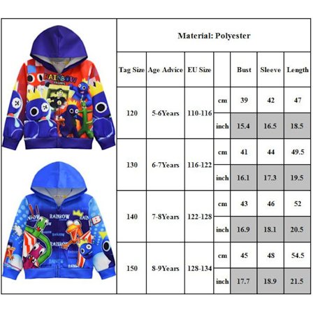 Rainbow Friends Barn Hoodie Zip oat Jacka Toppar Julklapp W
