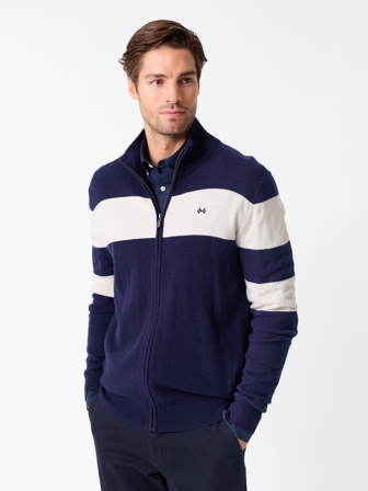 Jean Paul - Faustian stripet cardigan - Herre - Blå - Gensere - L