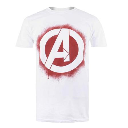 Avengers Herr Stencil Logo T-shirt L Vit