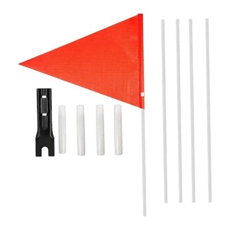 Cykel Säkerhetsflagga Barncykel Släpvagnsflagga Reflex Barnflagga med Fäste Röd Barnvagnsflagga