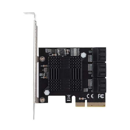 PCIe SATA -ohjainkortti, Plug and Play -asennus ASM-sirulla, 5-porttinen SATA III -laajennusmoduuli nopeaan tiedonsiirtoon, tukee SATA I II III -