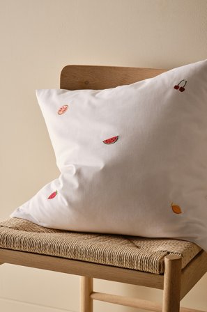 Jotex - Brodert Putetrekk 50x50 Cm Hvit/flerfarget - CILIA - Kjøp Pynteputer & trekk hos Jotex